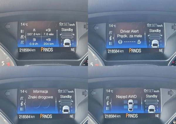Ford Kuga cena 77900 przebieg: 218584, rok produkcji 2018 z Iława małe 742